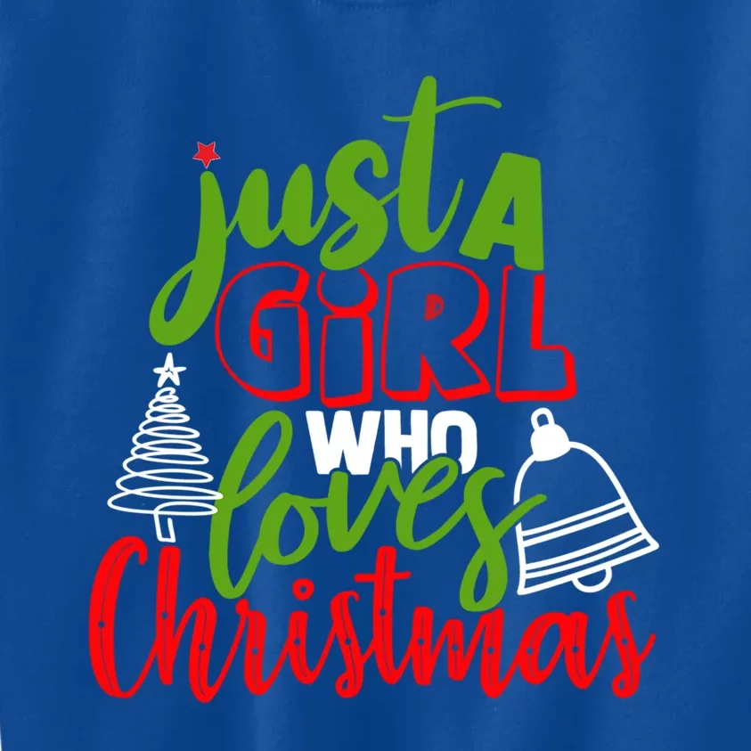 Xmas Just A Who Loves Christmas Cool Gift Kids Sweatshirt