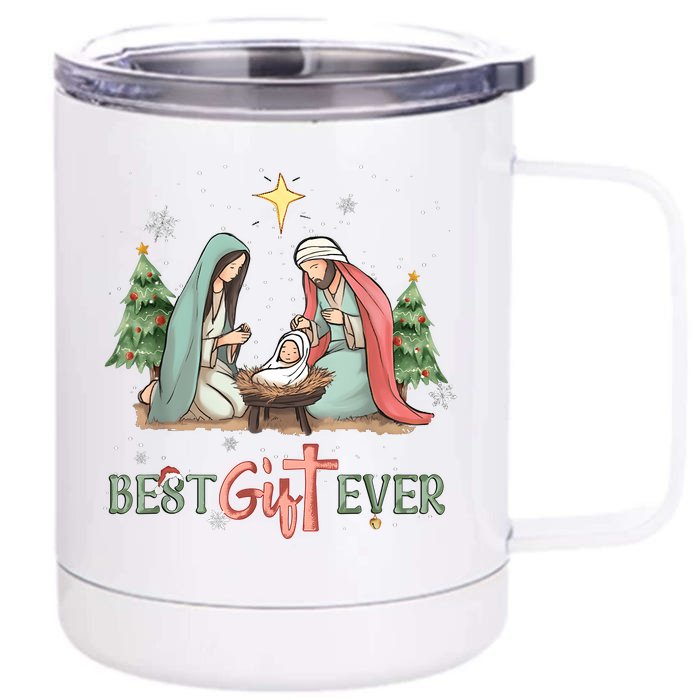 Xmas Jesus Christian Xmas Gift Merry Christmas Costume Front & Back 12oz Stainless Steel Tumbler Cup