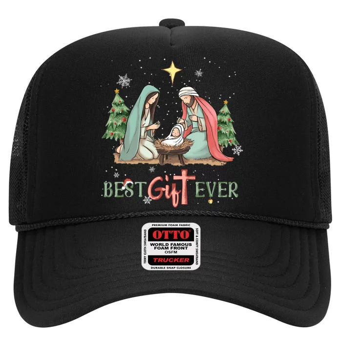 Xmas Jesus Christian Xmas Gift Merry Christmas Costume High Crown Mesh Trucker Hat