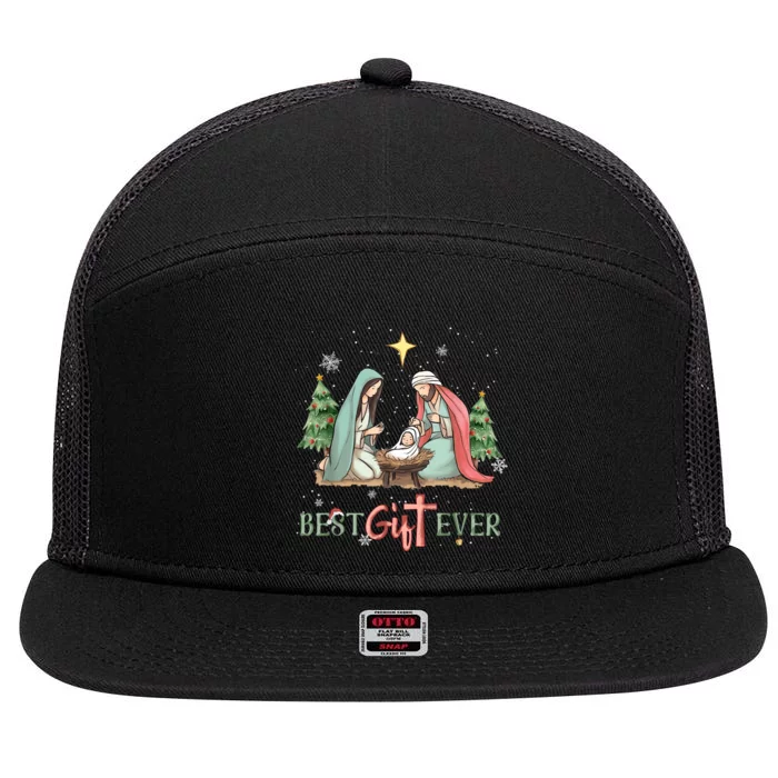 Xmas Jesus Christian Xmas Gift Merry Christmas Costume 7 Panel Mesh Trucker Snapback Hat