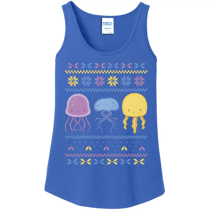 Xmas Jellyfish Merry Christmas Jellyfish Ugly Sweater Gift Ladies Essential Tank