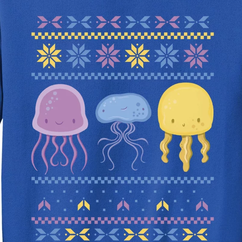 Xmas Jellyfish Merry Christmas Jellyfish Ugly Sweater Gift Tall Sweatshirt