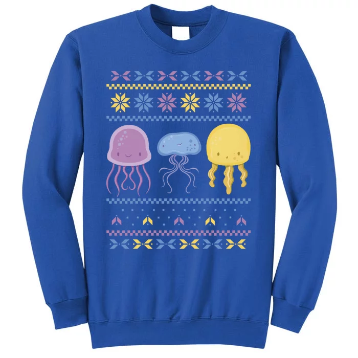 Xmas Jellyfish Merry Christmas Jellyfish Ugly Sweater Gift Tall Sweatshirt