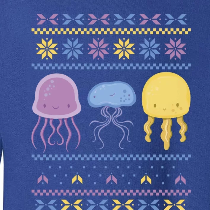 Xmas Jellyfish Merry Christmas Jellyfish Ugly Sweater Gift Toddler Sweatshirt