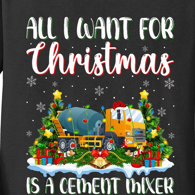 Xmas Lighting All I Want For Christmas Is A Cet Mixer Kids Long Sleeve Shirt