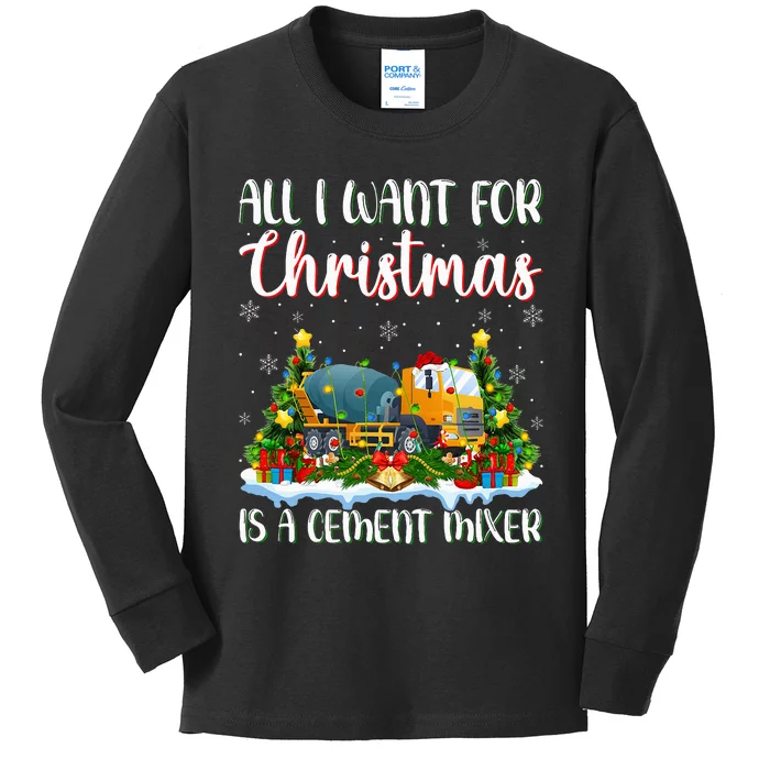 Xmas Lighting All I Want For Christmas Is A Cet Mixer Kids Long Sleeve Shirt