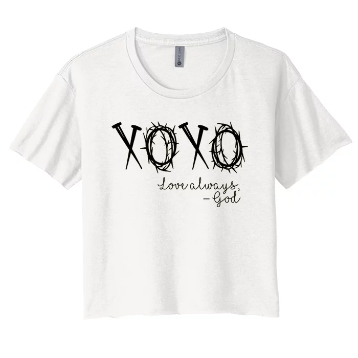 Xoxo Love Always God Women's Crop Top Tee