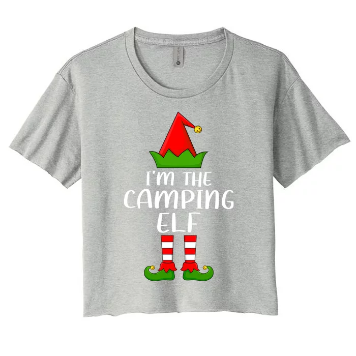 Xmas Lighting Camper Elf Lover IM The Camping Elf Christmas Great Gift Women's Crop Top Tee