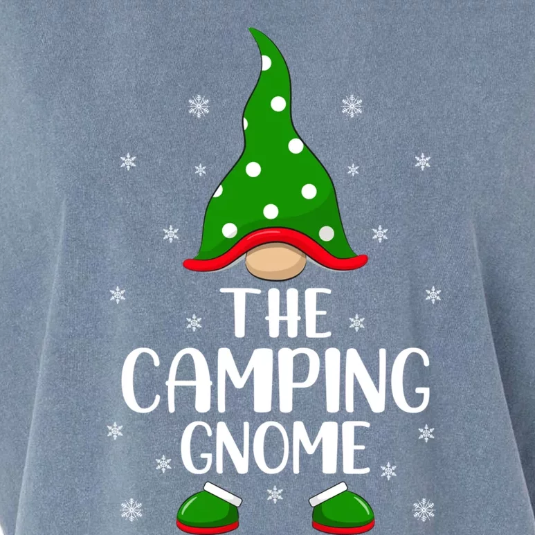 Xmas Lighting Camper Santa Christmas The Camping Gnome Gift Garment-Dyed Women's Muscle Tee