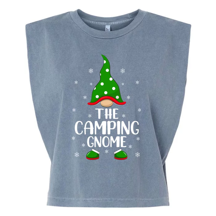 Xmas Lighting Camper Santa Christmas The Camping Gnome Gift Garment-Dyed Women's Muscle Tee