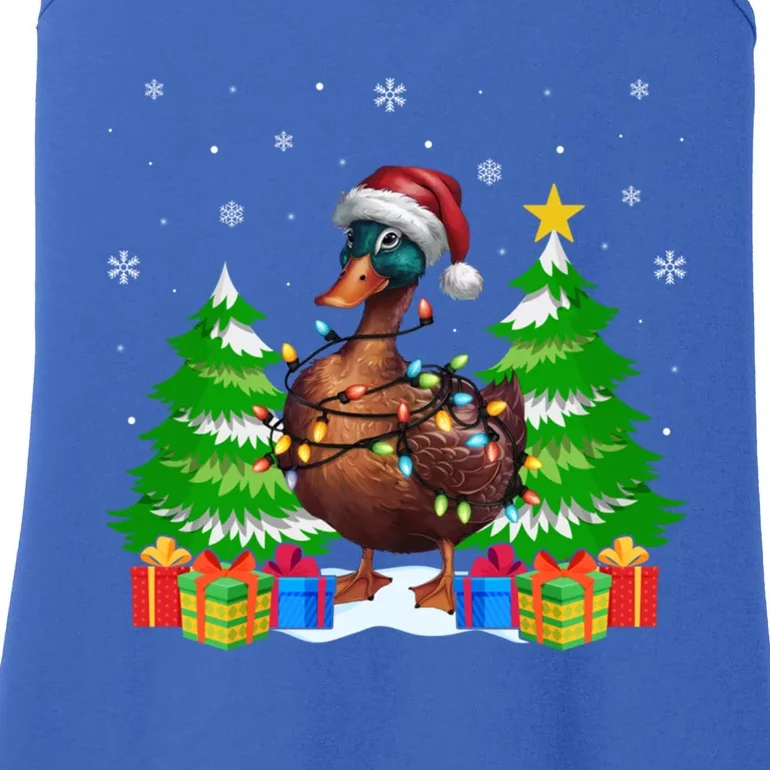 Xmas Lighting Duck Lovers Ugly Christmas Meaningful Gift Ladies Essential Tank