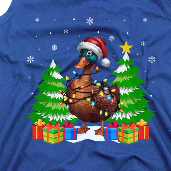 Xmas Lighting Duck Lovers Ugly Christmas Meaningful Gift Tank Top