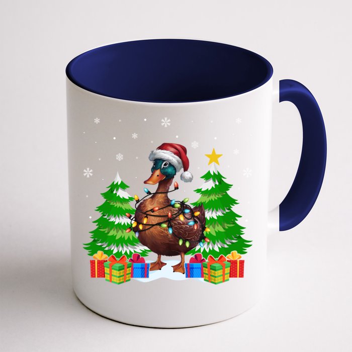 Xmas Lighting Duck Lovers Ugly Christmas Meaningful Gift Front & Back Coffee Mug