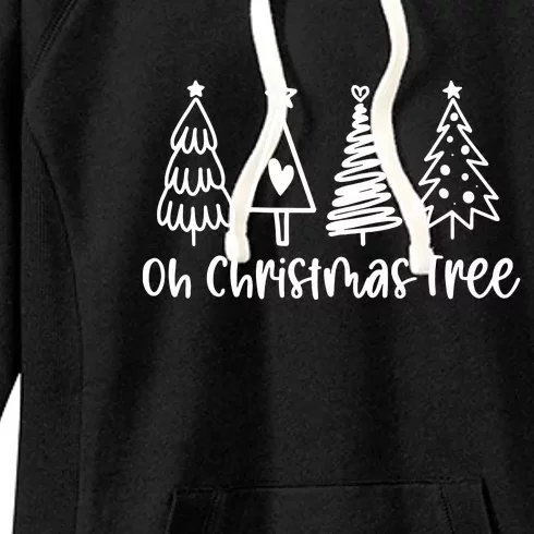 Xmas Lights Groovy Oh Christmas Tree Funny Tree Cakes Debbie Gift Women's Fleece Hoodie