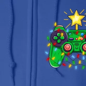 Xmas Lighting Gaming Video Game Controller Christmas Gift Full Zip Hoodie