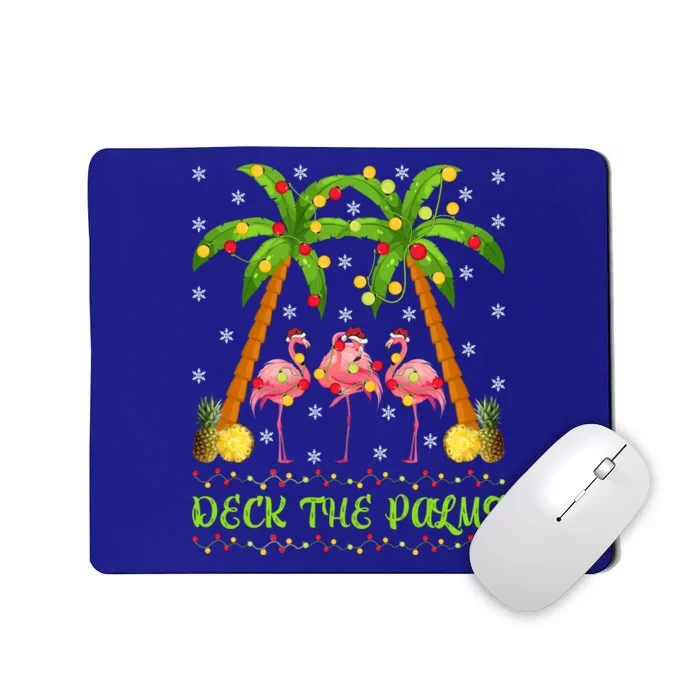 Xmas Lighting Holiday Deck The Palms Flamingo Christmas Gift Mousepad