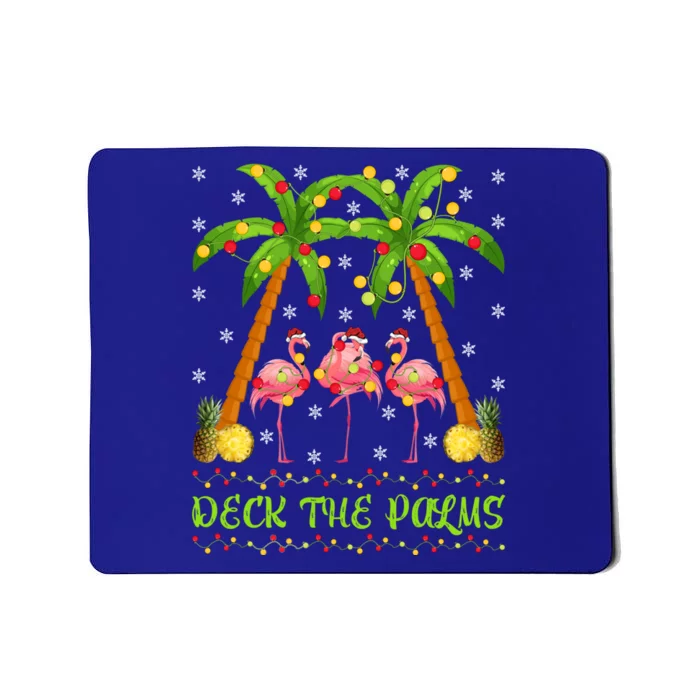 Xmas Lighting Holiday Deck The Palms Flamingo Christmas Gift Mousepad