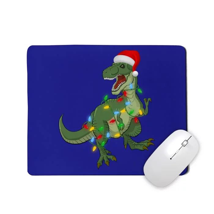 Xmas Lighting Holiday Santa Trex Dinosaur Christmas Gift Mousepad