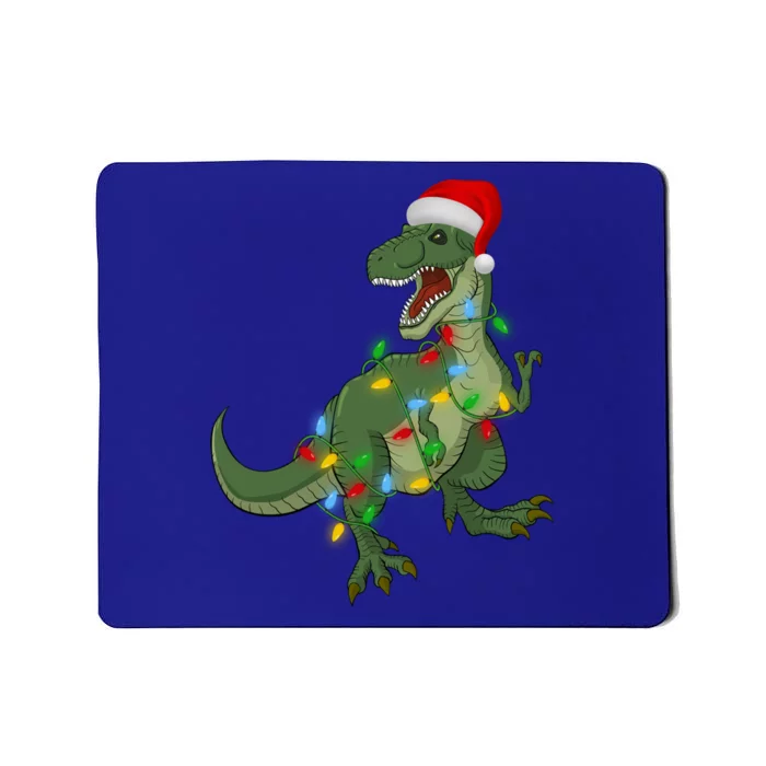 Xmas Lighting Holiday Santa Trex Dinosaur Christmas Gift Mousepad