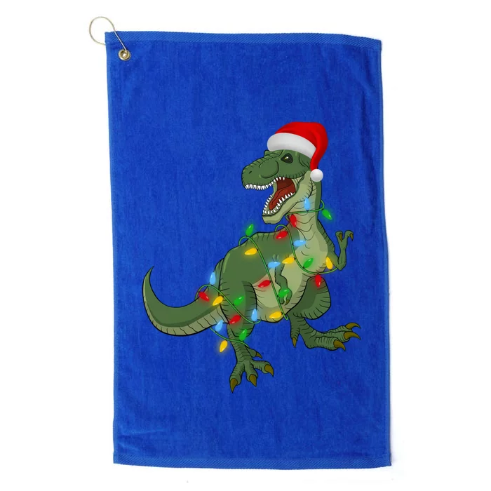 Xmas Lighting Holiday Santa Trex Dinosaur Christmas Gift Platinum Collection Golf Towel