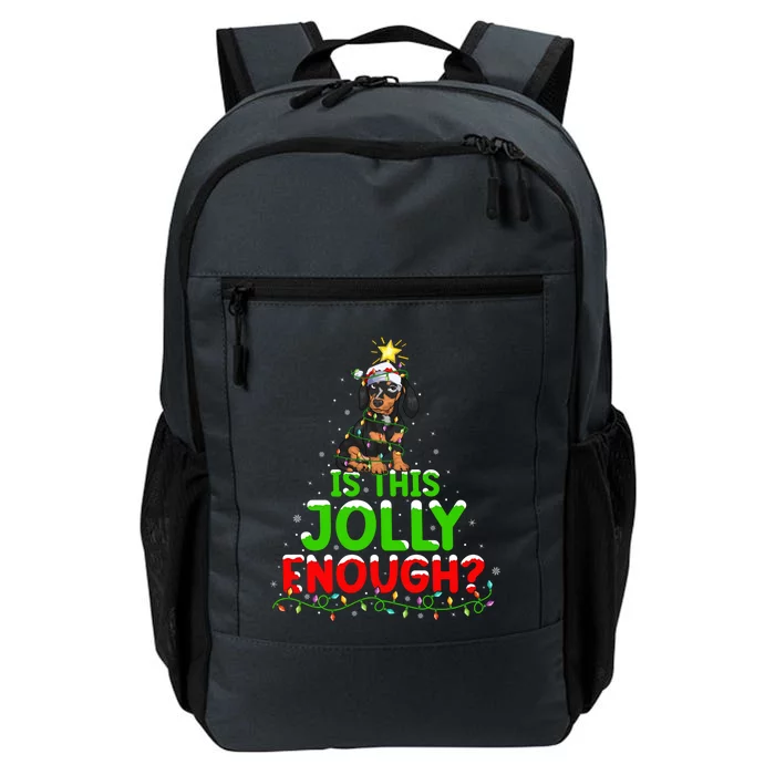 Xmas Lighting Is This Jolly Enough Dachshund Christmas Tree Gift Daily Commute Backpack