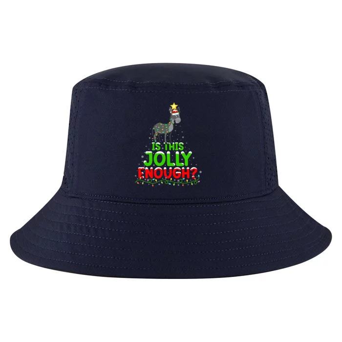 Xmas Lighting Is This Jolly Enough Mule Christmas Tree Gift Cool Comfort Performance Bucket Hat