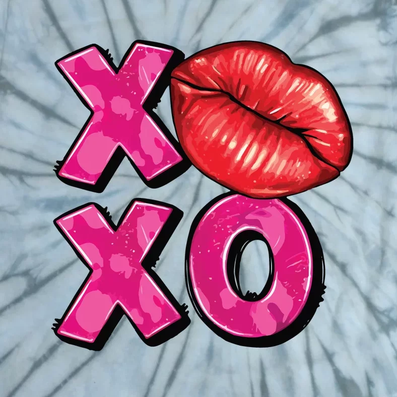 Xoxo Lips Kiss Valentines Day Tie-Dye T-Shirt