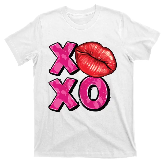 Xoxo Lips Kiss Valentines Day T-Shirt