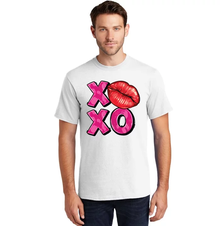 Xoxo Lips Kiss Valentines Day Tall T-Shirt