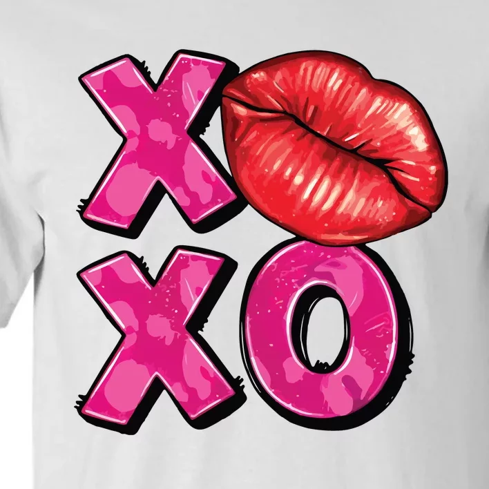 Xoxo Lips Kiss Valentines Day Tall T-Shirt