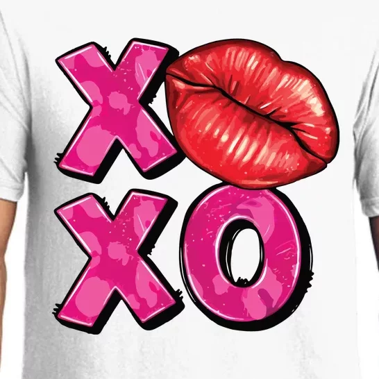 Xoxo Lips Kiss Valentines Day Pajama Set