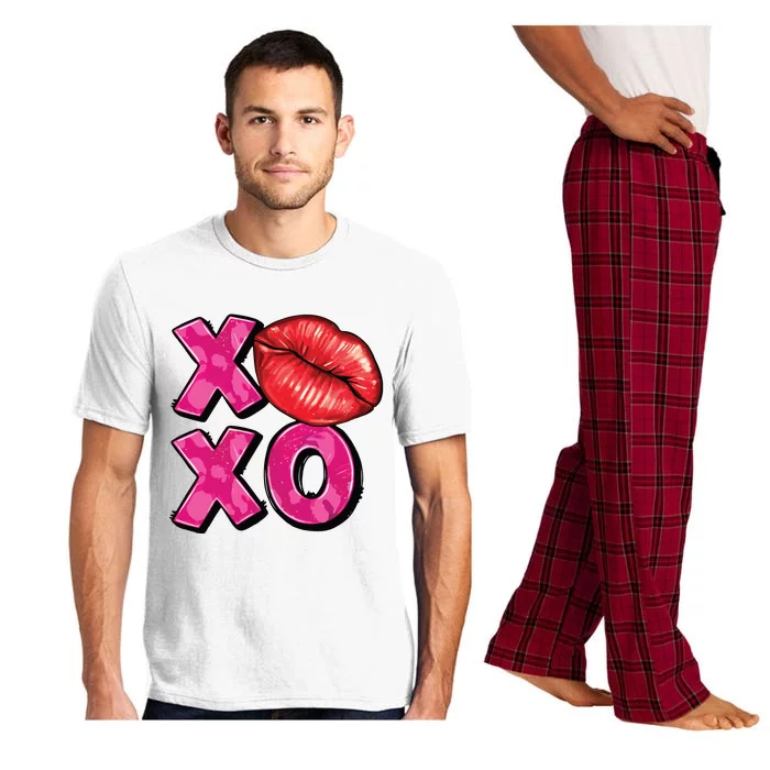 Xoxo Lips Kiss Valentines Day Pajama Set