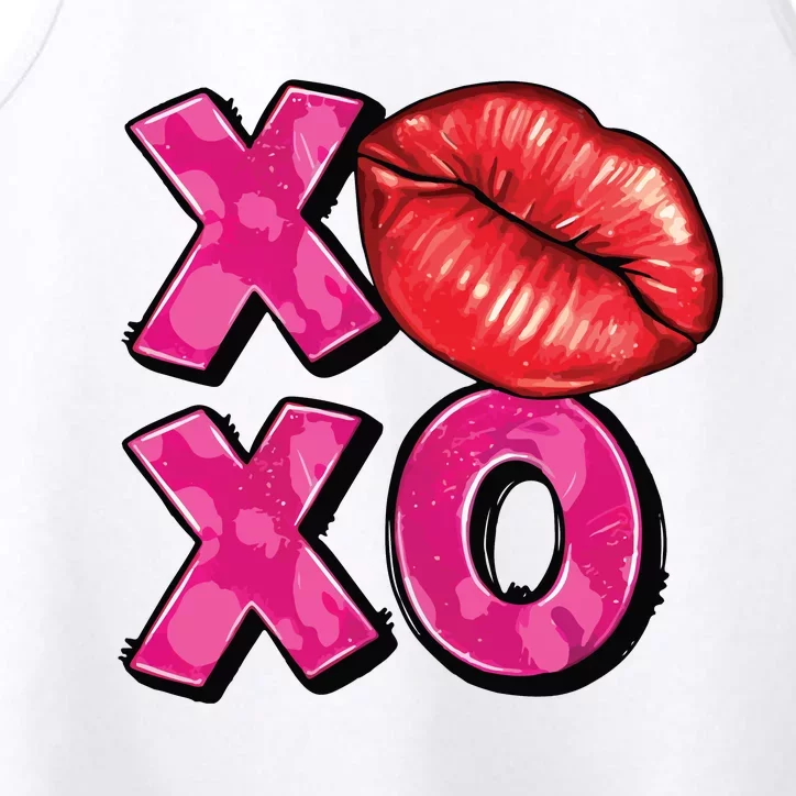 Xoxo Lips Kiss Valentines Day Performance Tank