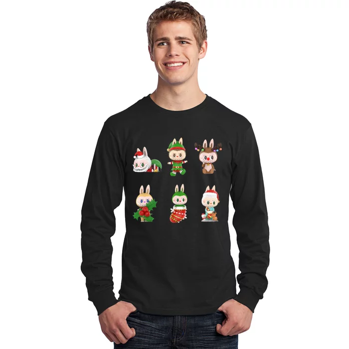 Xmas Labubu Lover Labubu The Monsters Christmas Santa Long Sleeve Shirt