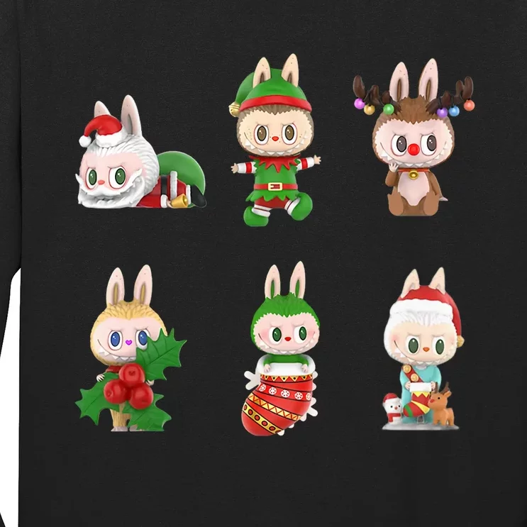 Xmas Labubu Lover Labubu The Monsters Christmas Santa Long Sleeve Shirt