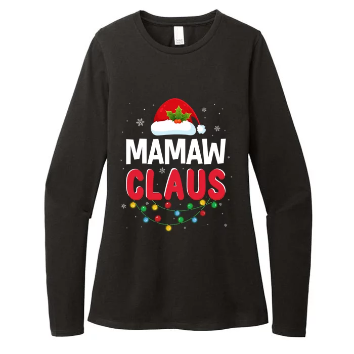 Xmas Light Mamaw Santa Claus Christmas Matching Costume Cool Gift Womens CVC Long Sleeve Shirt