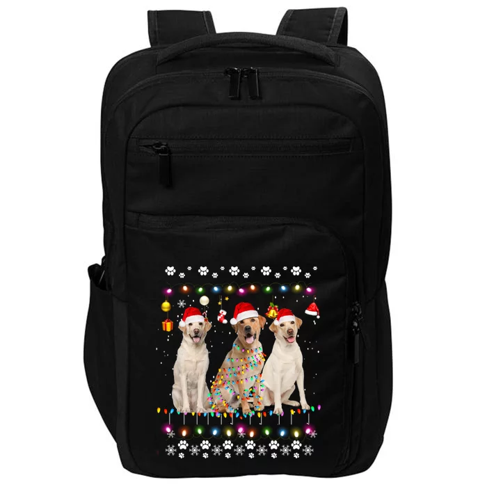 Xmas Lighting Matching Ugly Labrador Retriever Dog Christmas Gift Impact Tech Backpack