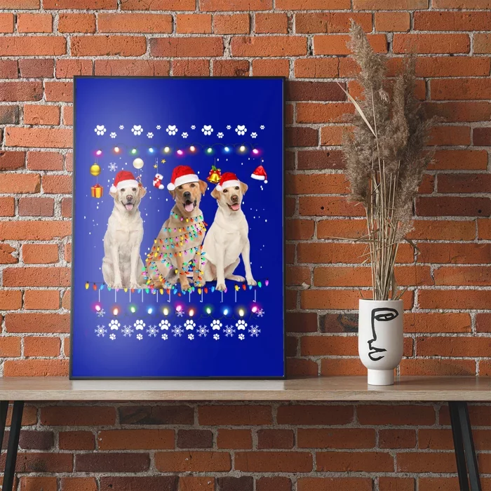 Xmas Lighting Matching Ugly Labrador Retriever Dog Christmas Gift Poster