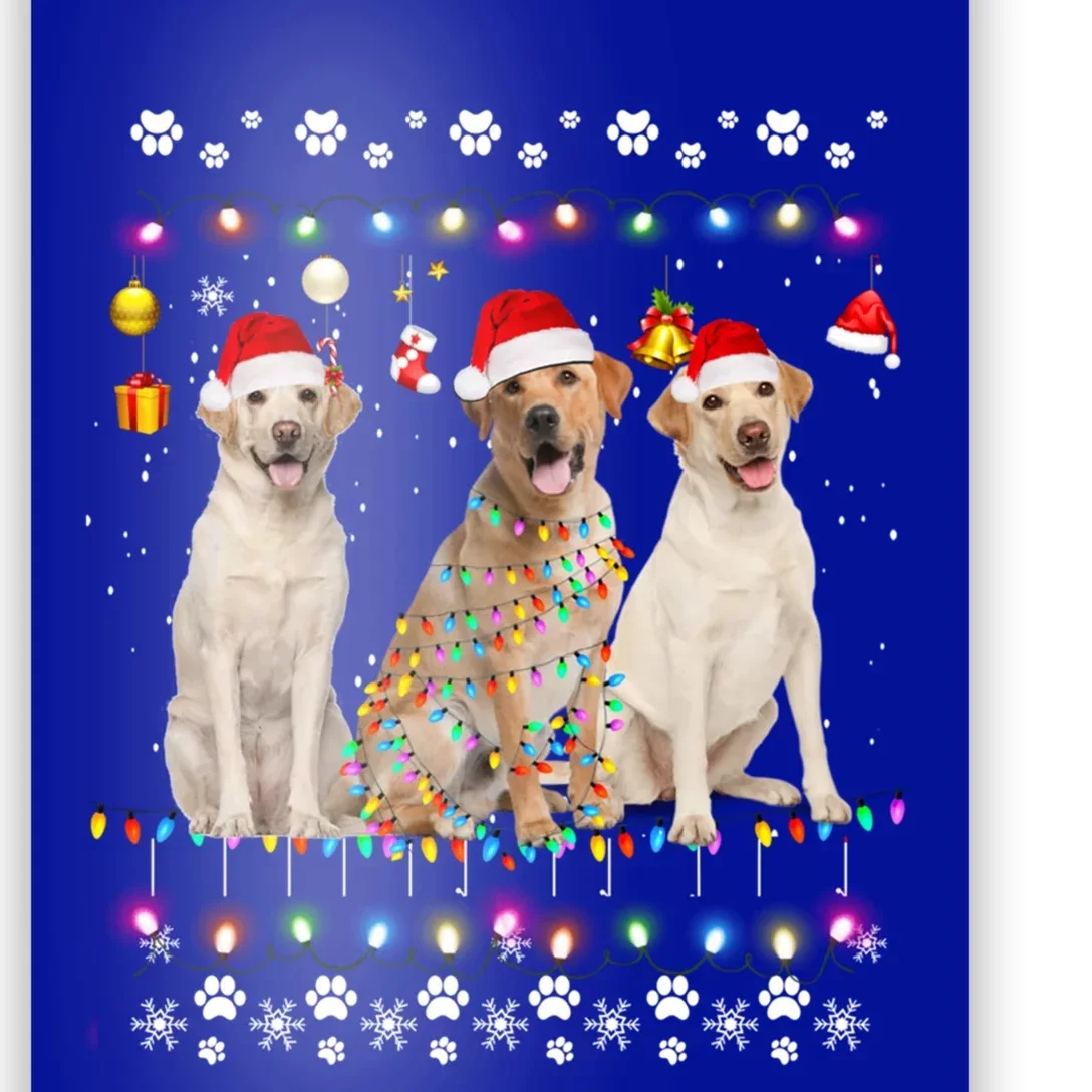 Xmas Lighting Matching Ugly Labrador Retriever Dog Christmas Gift Poster