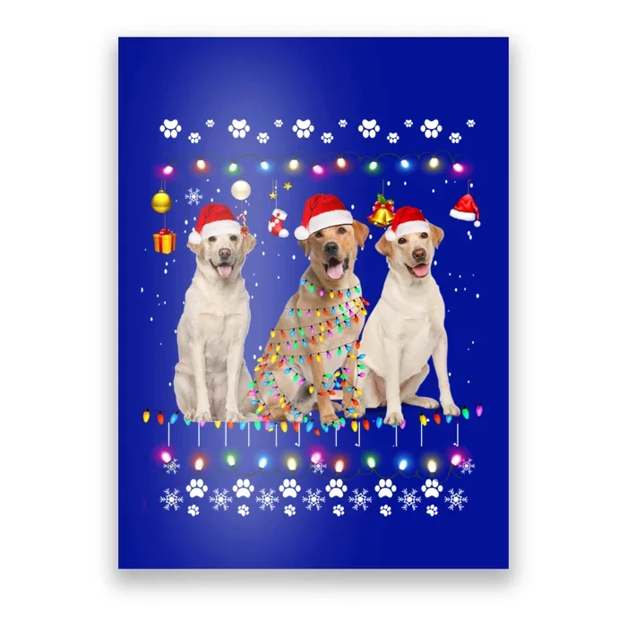 Xmas Lighting Matching Ugly Labrador Retriever Dog Christmas Gift Poster