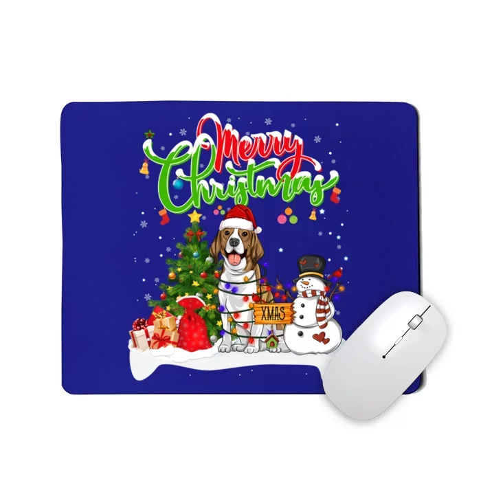 Xmas Lighting Matching Santa Beagle Dog Wearing Christmas Meaningful Gift Mousepad