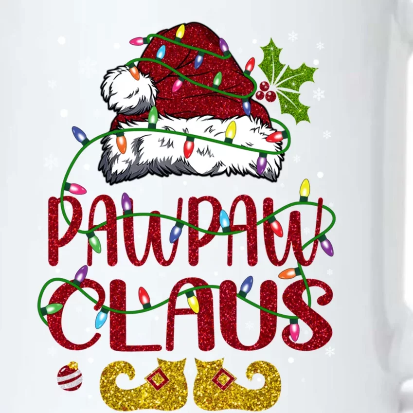 Xmas Lights Matching Family Christmas Santa Pawpaw Claus Gift Black Color Changing Mug