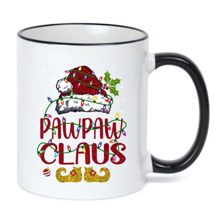 Xmas Lights Matching Family Christmas Santa Pawpaw Claus Gift Black Color Changing Mug