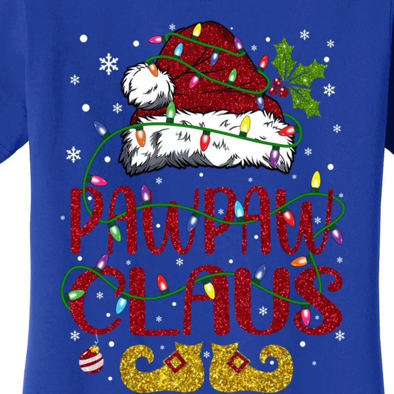 Xmas Lights Matching Family Christmas Santa Pawpaw Claus Gift Women's T-Shirt