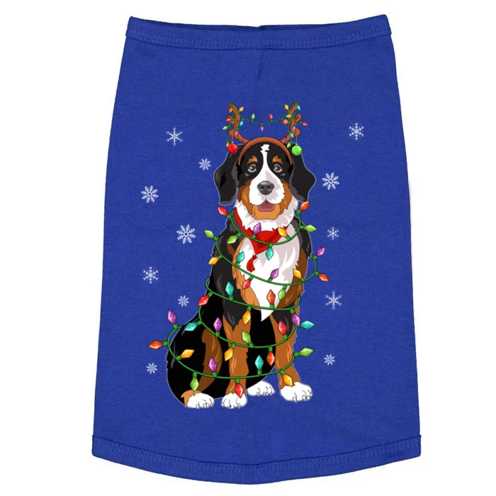 Xmas Lighting Reindeer Hat Bernese Mountain Dog Christmas Gift Doggie Tank