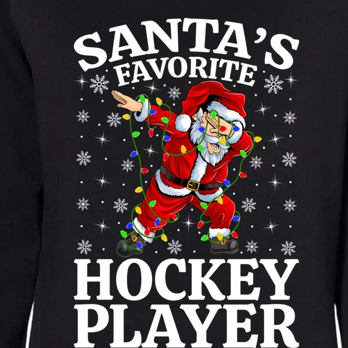 Xmas Lighting SantaS Favorites Hockey Player Christmas Gift Womens California Wash Sweatshirt