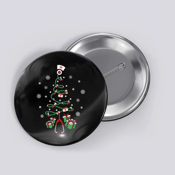 Xmas Lpn Stethoscope Rn Nursing Christmas Tree Nurse Button