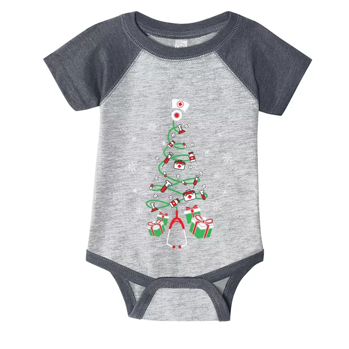 Xmas Lpn Stethoscope Rn Nursing Christmas Tree Nurse Infant Baby Jersey Bodysuit