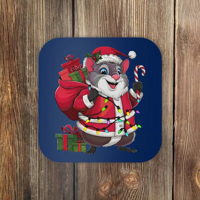 Xmas Lighting Santa Common Degu Christmas Coaster