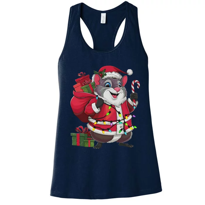 Xmas Lighting Santa Common Degu Christmas Women's Racerback Tank